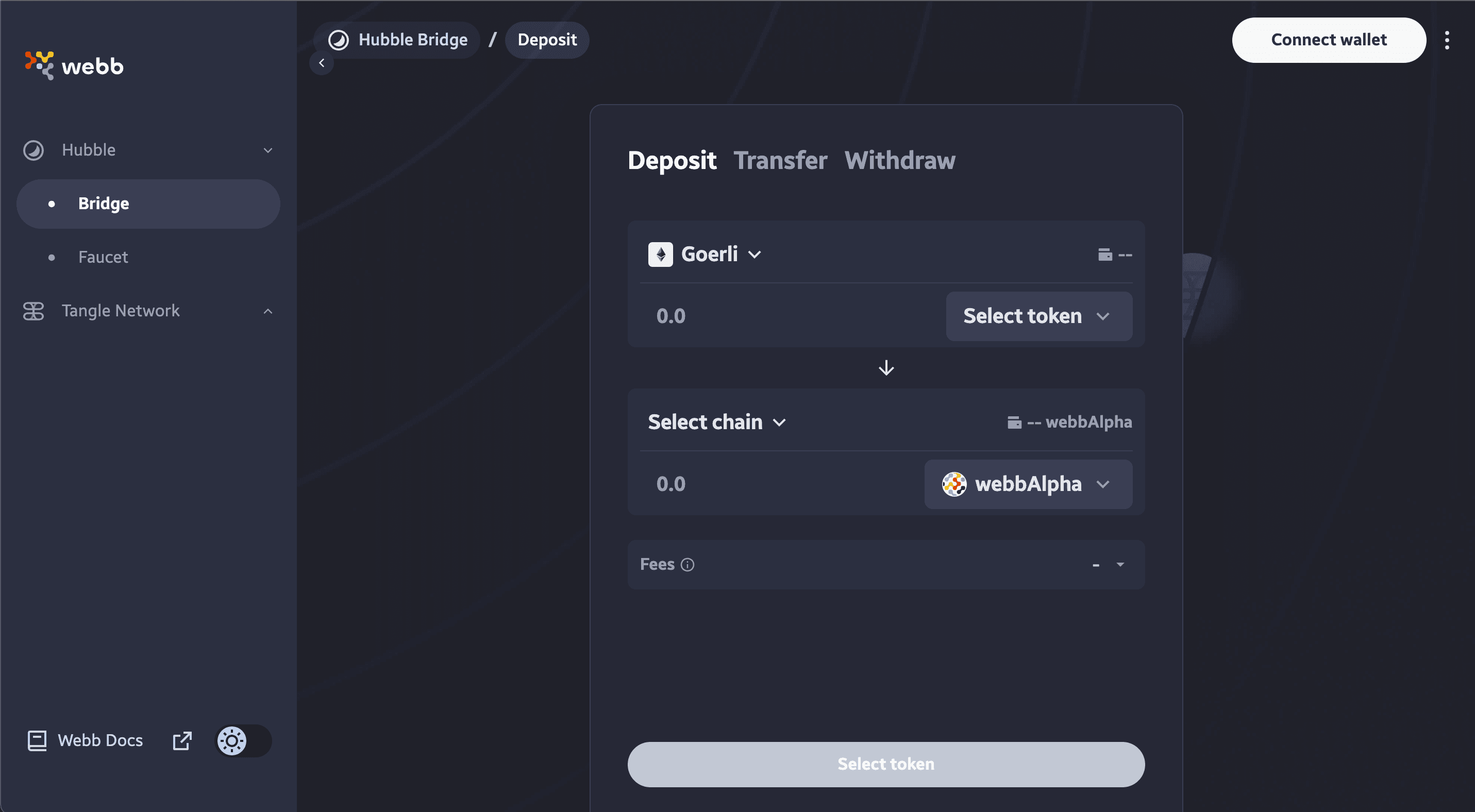 connect wallet dark