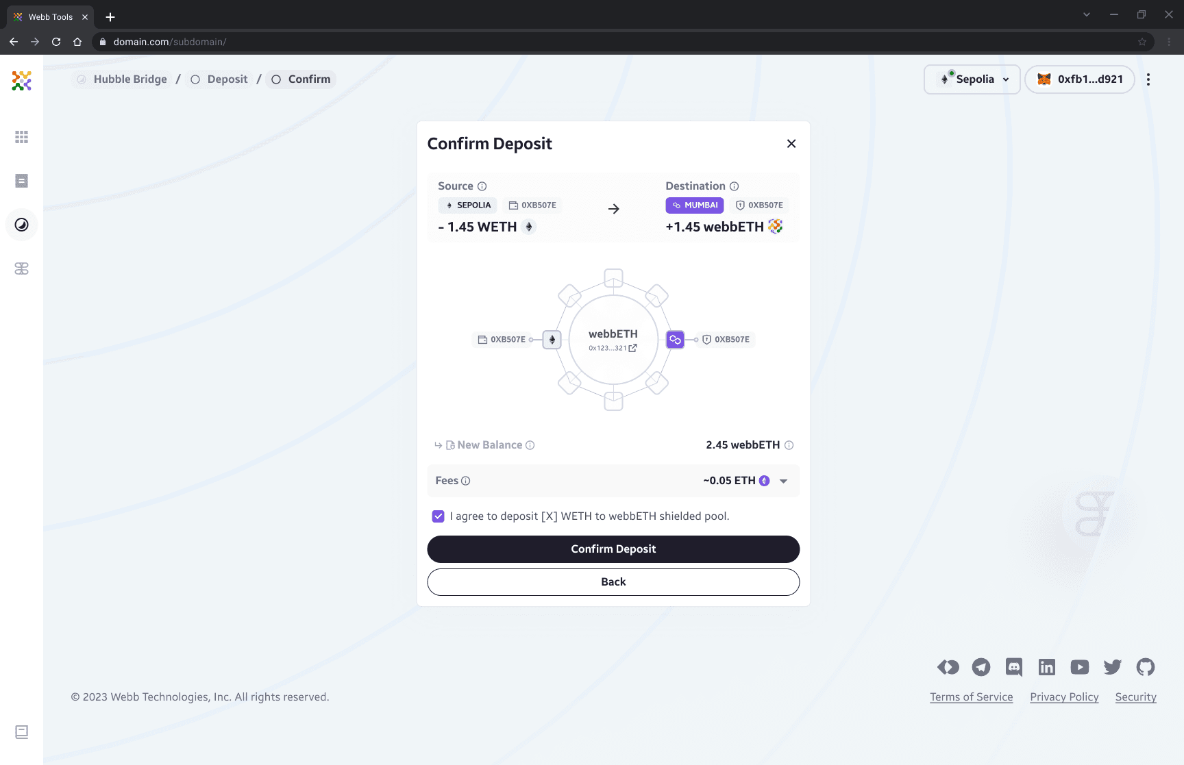 copied deposit note light